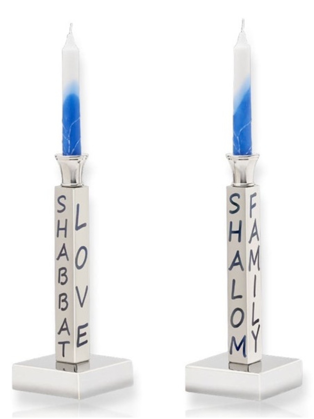 Peace, Love & Shabbat Candlesticks